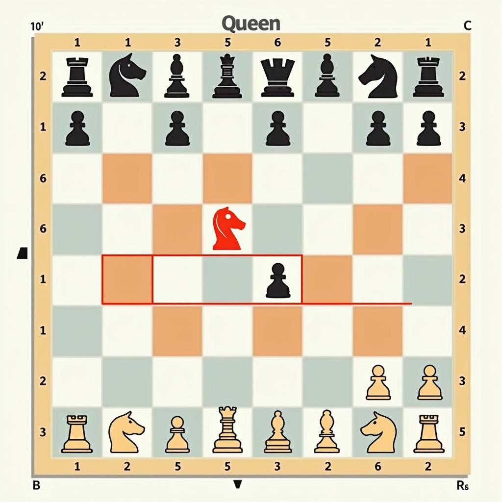 Queen Movement on a Chessboard