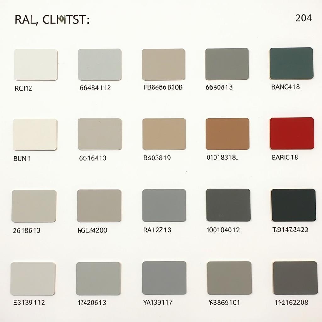 RAL Color Chart for Classic System