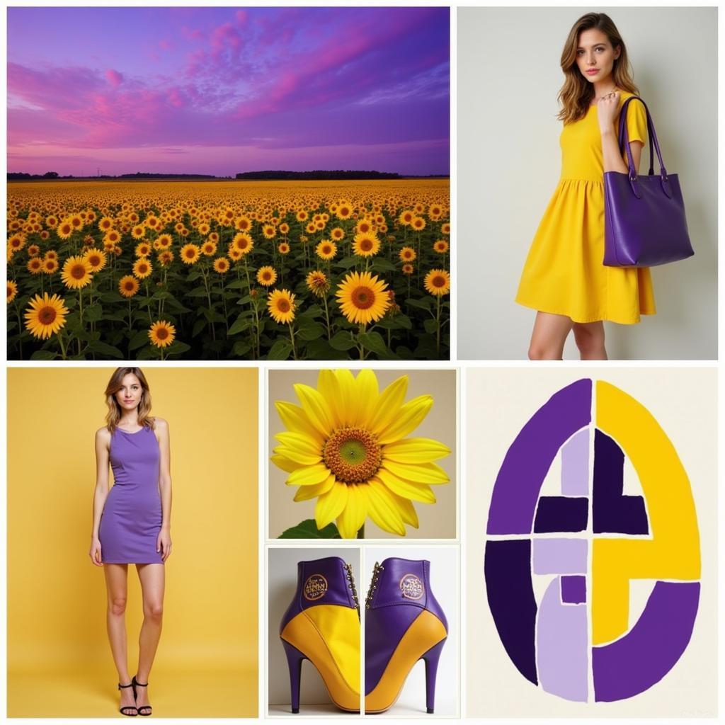 Real-World Examples of Yellow and Purple Color Combinations