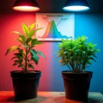 Red and Blue Light Effects on Plant Growth