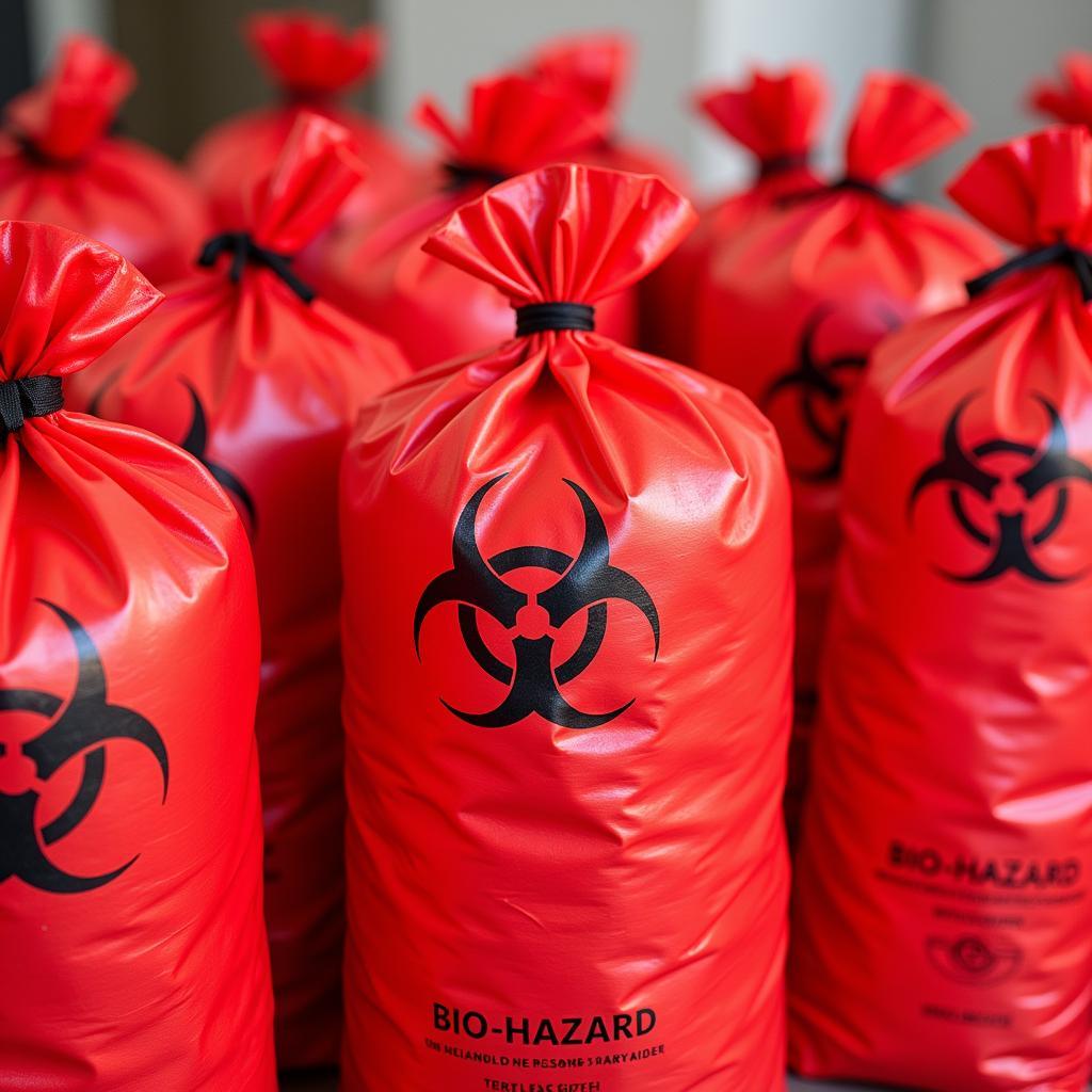 Red Biohazard Waste Bags