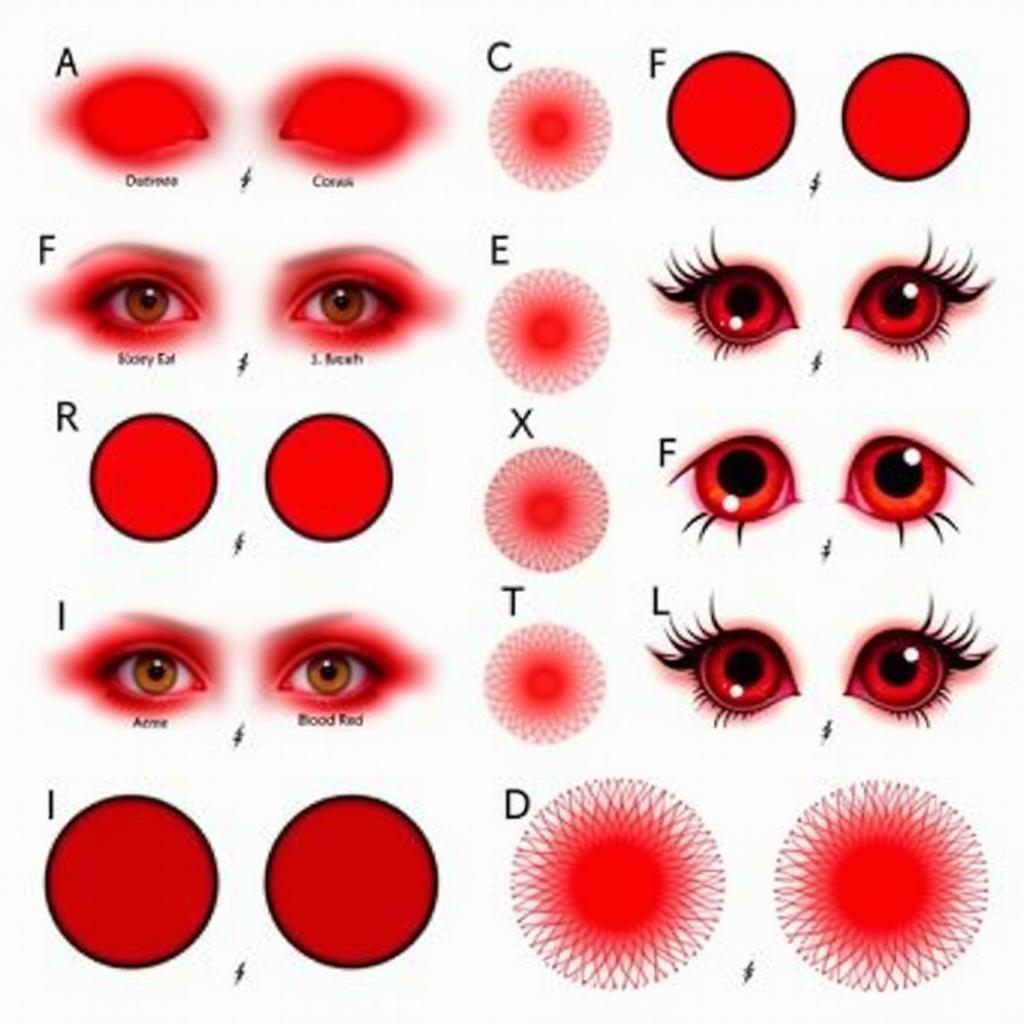 Variety of Red Colored Contacts