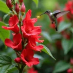 Red Flowers Attracting Hummingbirds