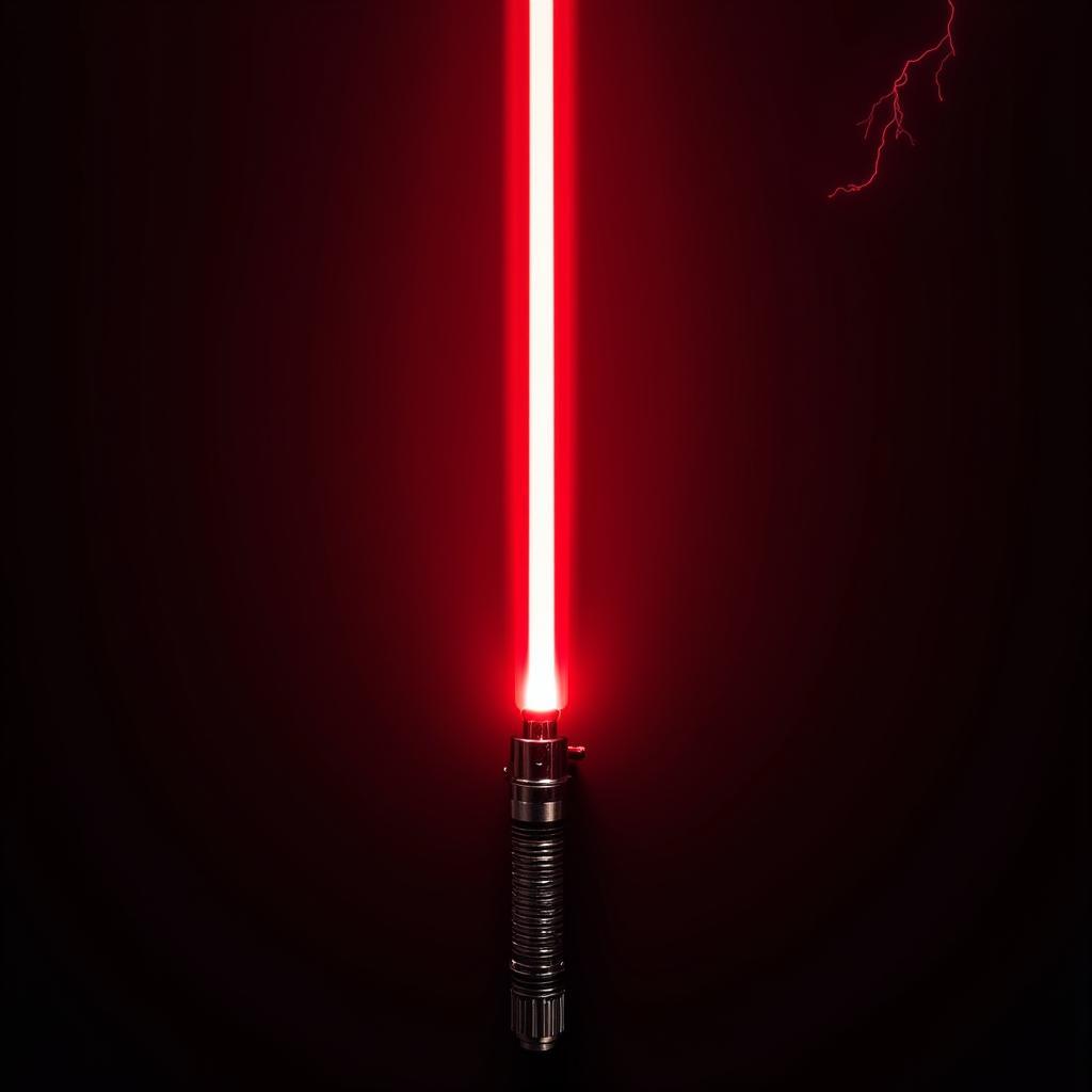 Red Lightsaber Symbolizing Sith Power and Dark Side Energy