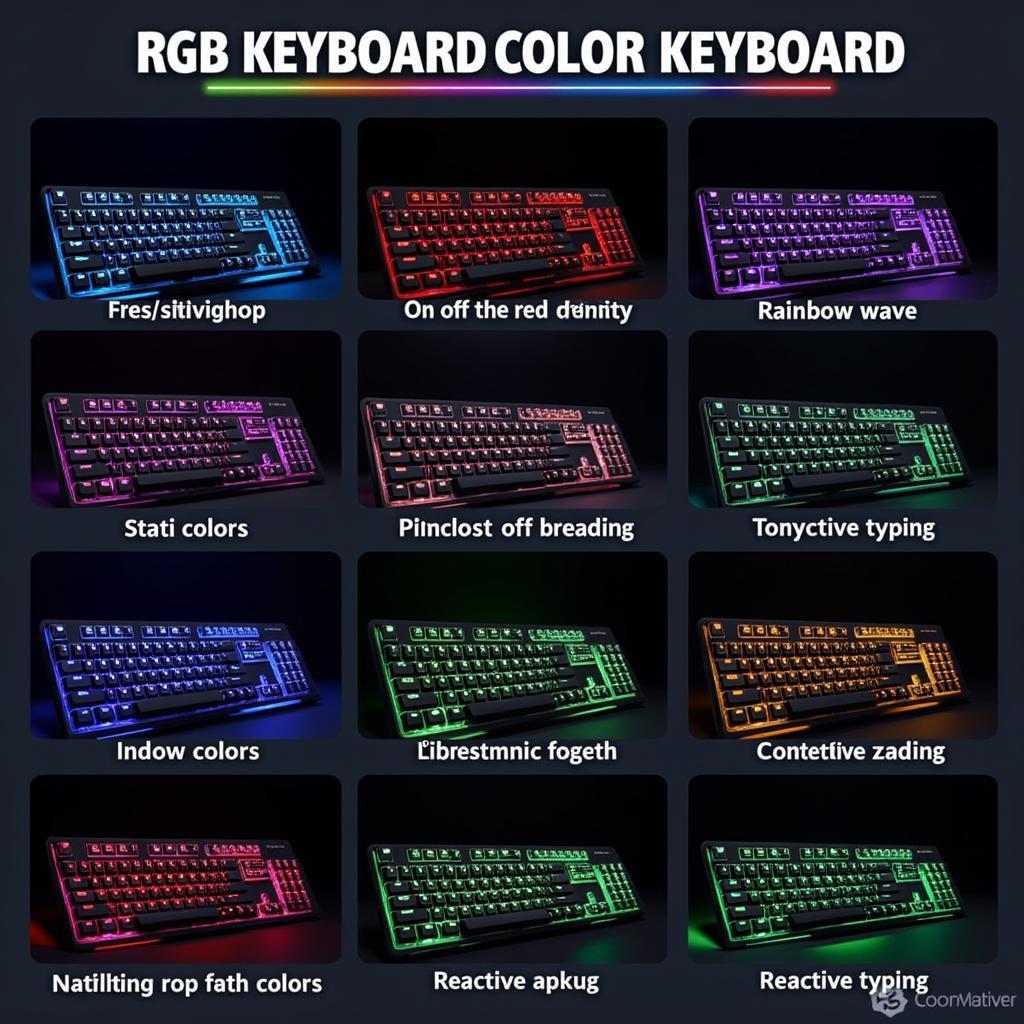 Various RGB Keyboard Color Change Options