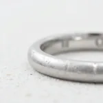 Rhodium Plated White Gold Ring Showing Reflective Surface