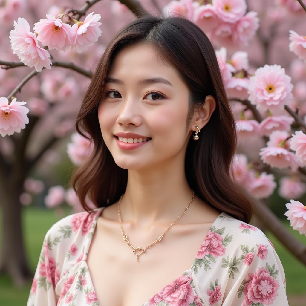 Rosegold Jewelry with Floral Dress