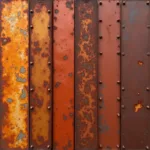 Rust Color Variations on Metal Surfaces