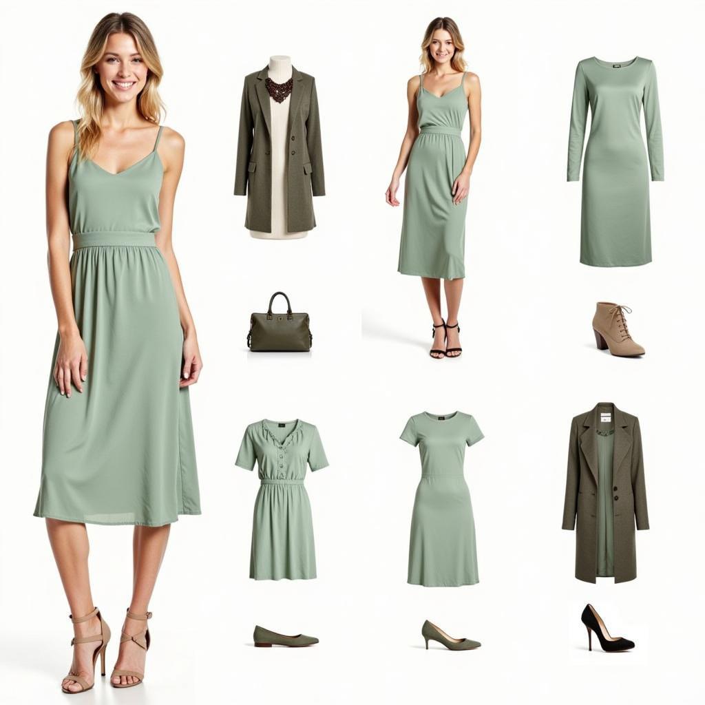 Sage Green Dress Outfit Ideas