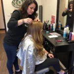 Hair Coloring Process in a Salon