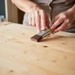 Applying a clear finish to preserve the natural wood color