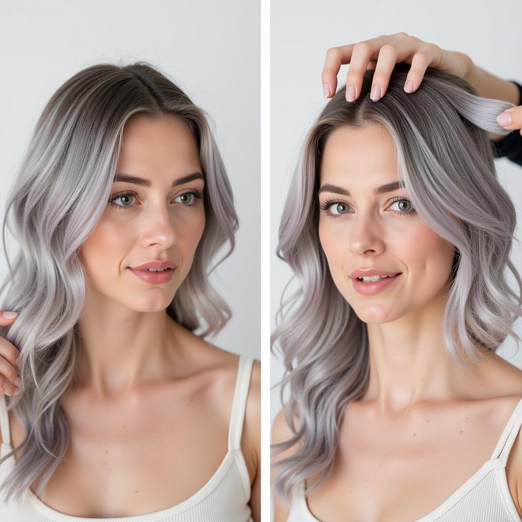 Semi-Permanent Hair Color on Gray Hair