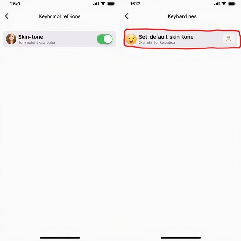 Setting Default Emoji Skin Tone in Keyboard Settings