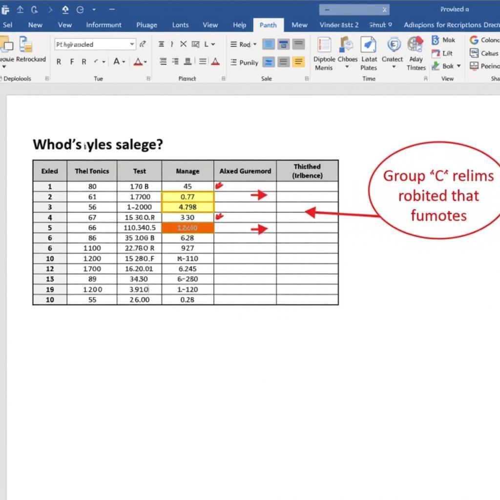 Shading Specific Table Cells for Emphasis