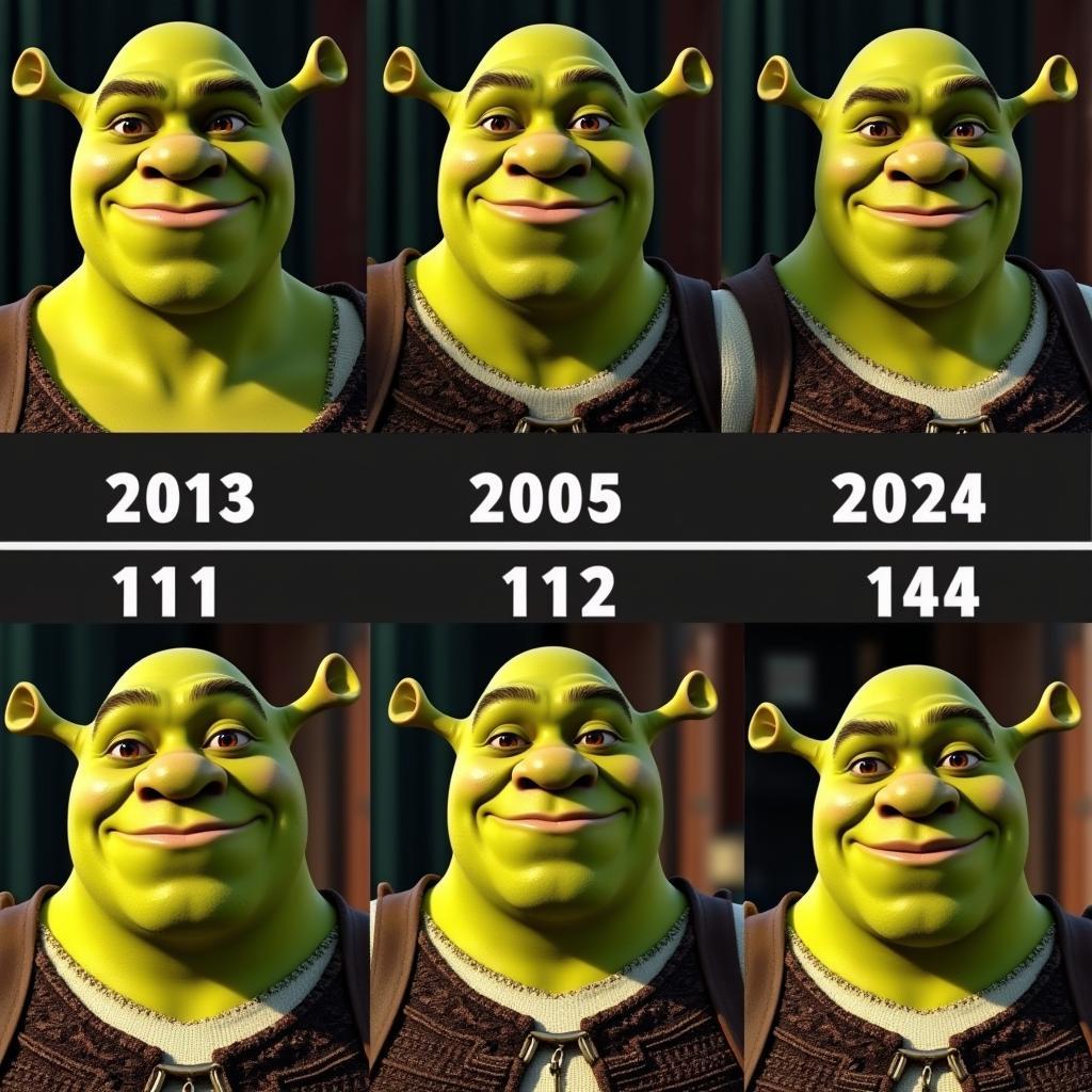 Shrek's Color Evolution Across Films