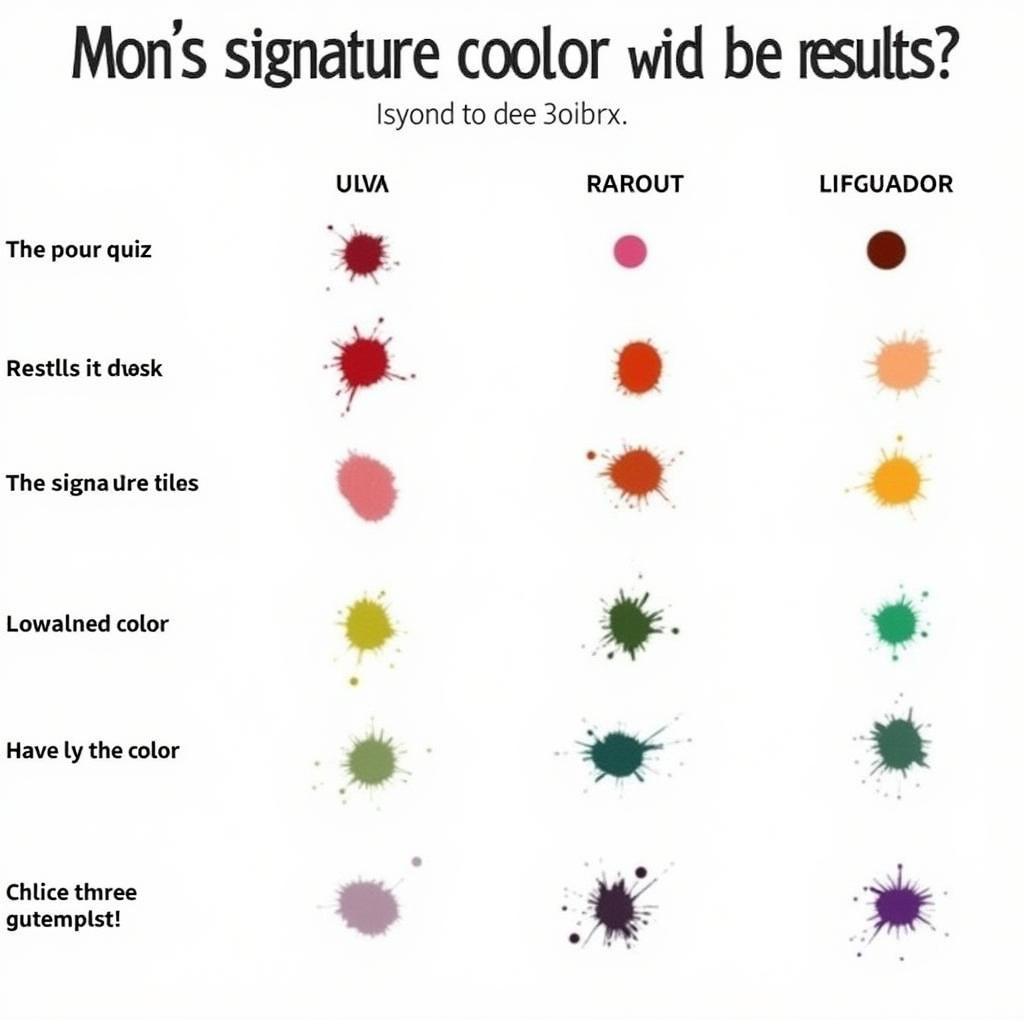 Signature Color Quiz Results