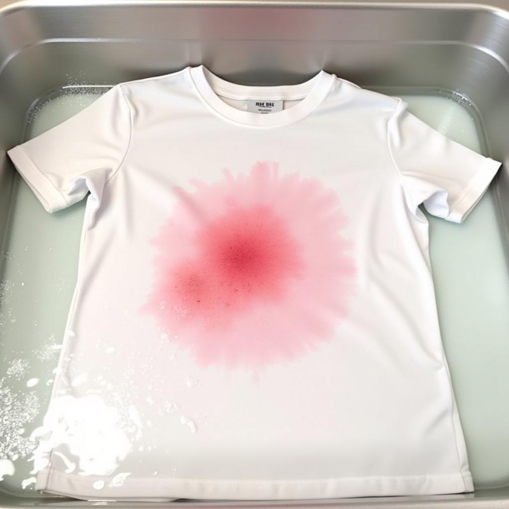 Soaking a White Shirt in Oxygen Bleach Solution