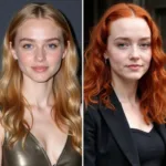 Sophie Turner Blonde and Red Hair Comparison