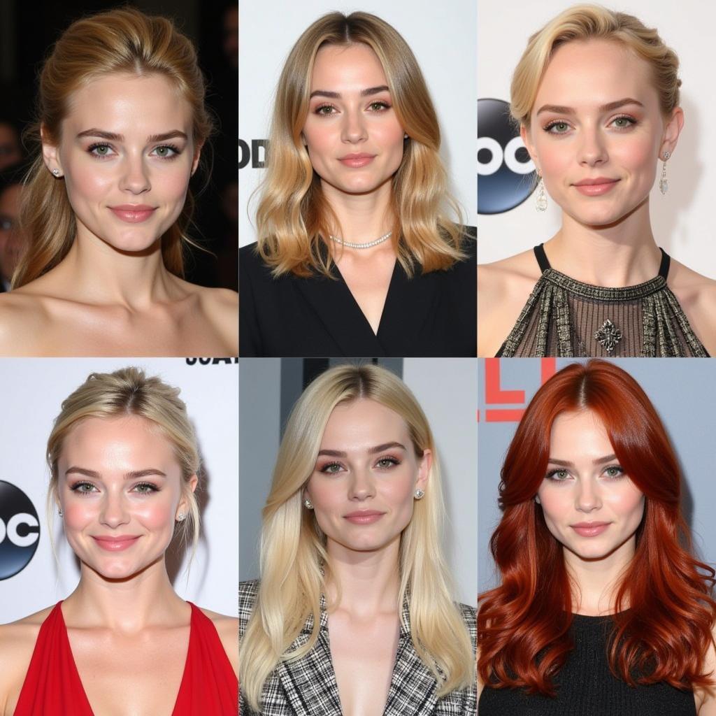 Sophie Turner with Various Hairstyles and Colors