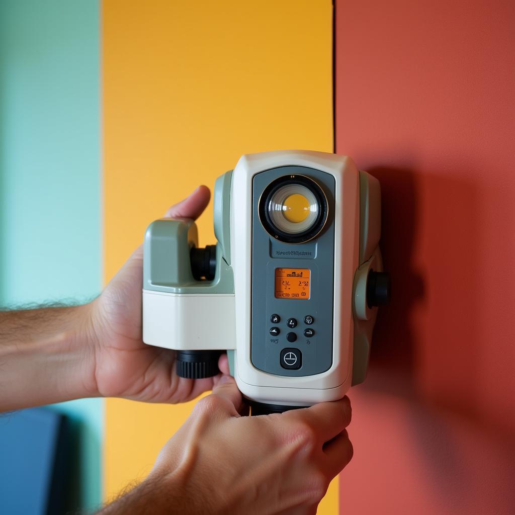 Spectrophotometer Analyzing Paint Color