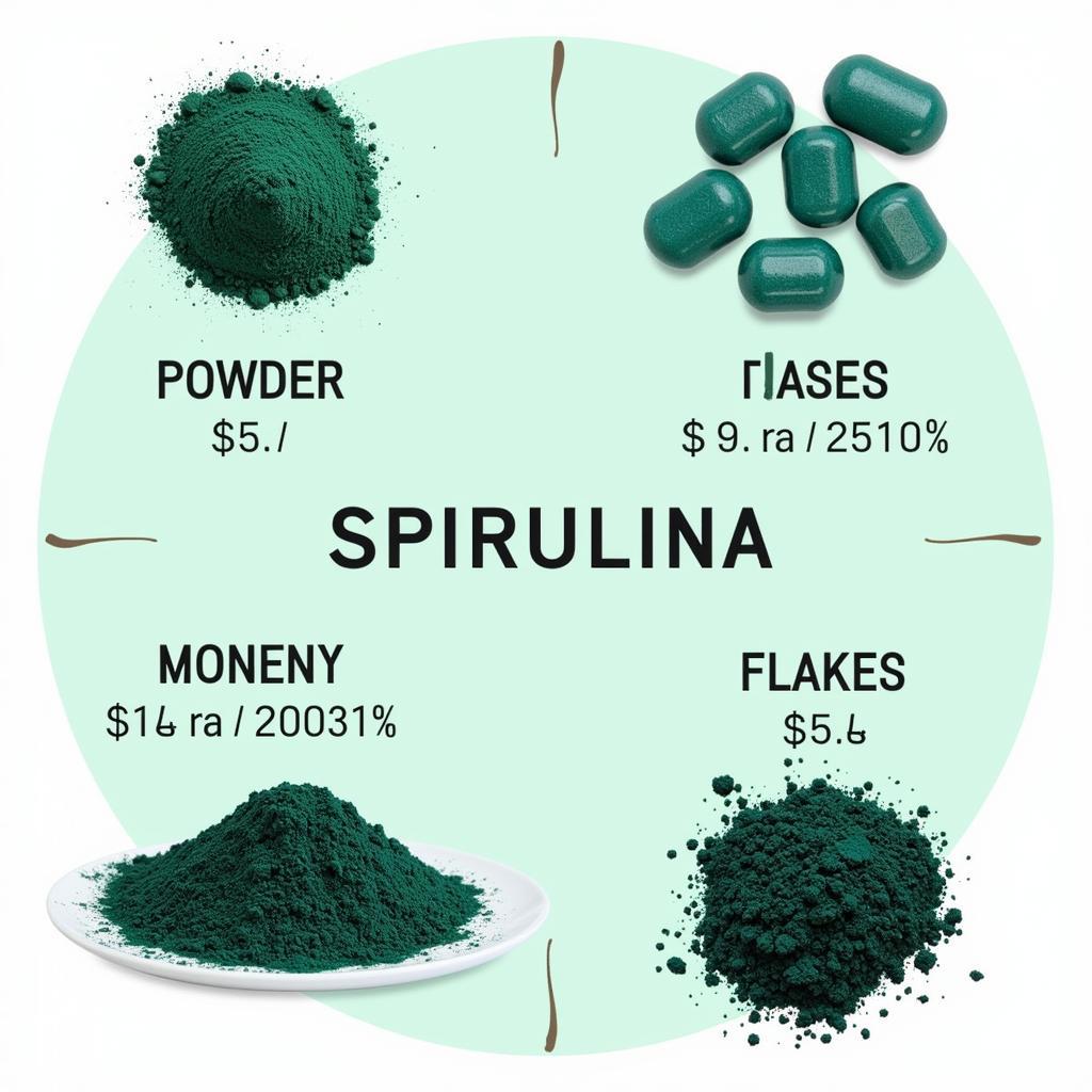 Spirulina Color Variation in Different Forms