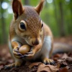 Squirrel Utilizing its Senses