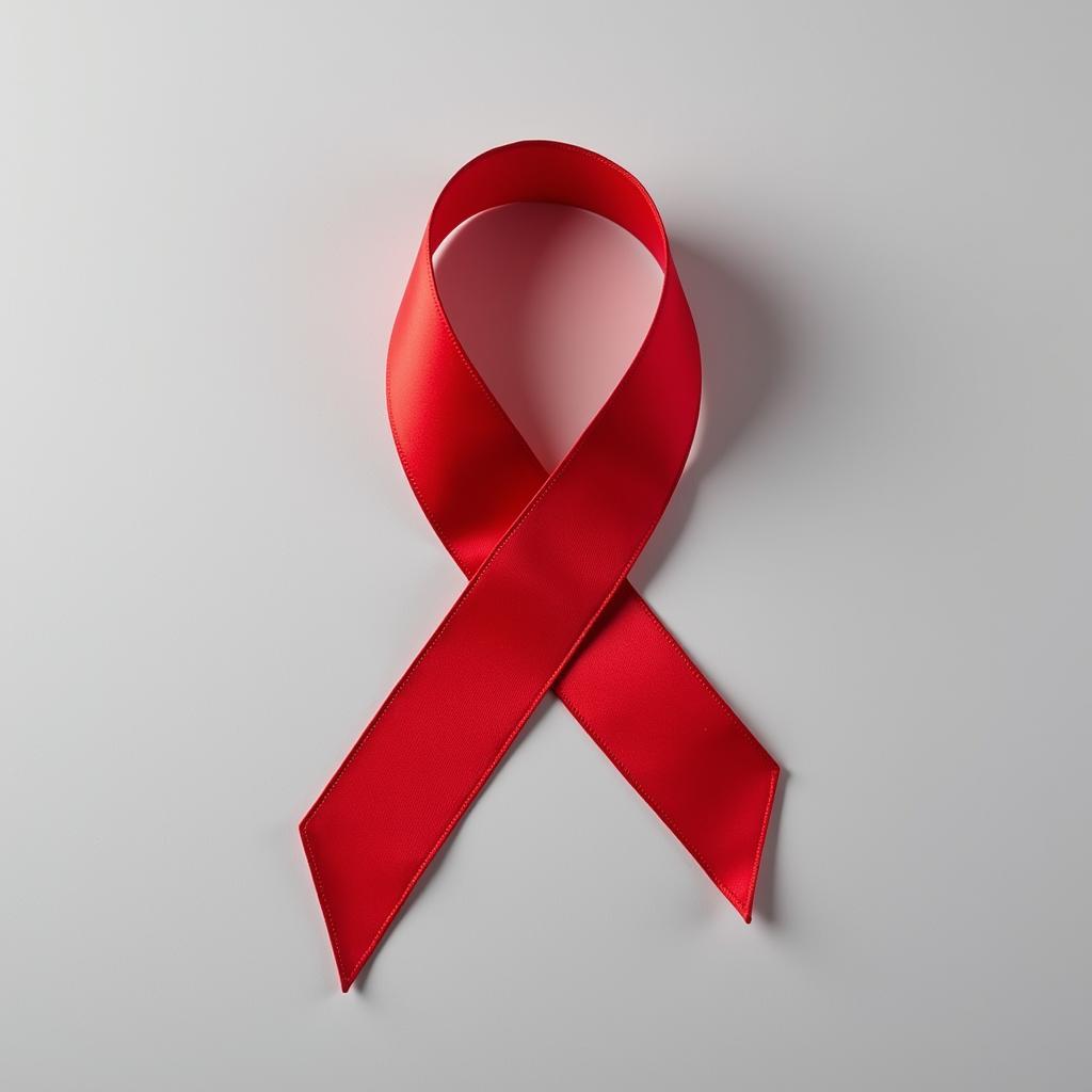 Red Ribbon Symbolizing Stroke Awareness