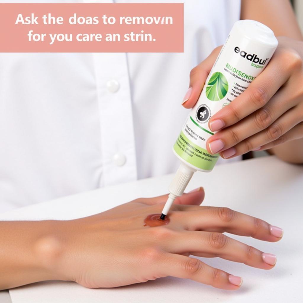 Removing stubborn hair dye stains with a specialized remover