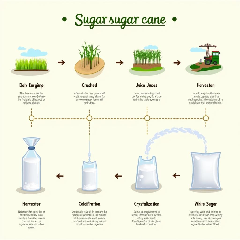 Sugar cane processing: From field to crystal