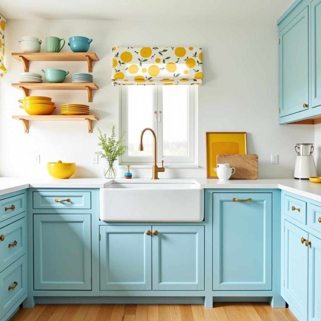 Summer Color Palette in a Kitchen