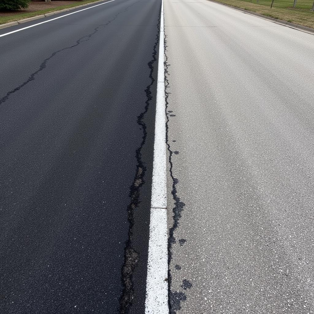 Effects of aging and weathering on tarmac color