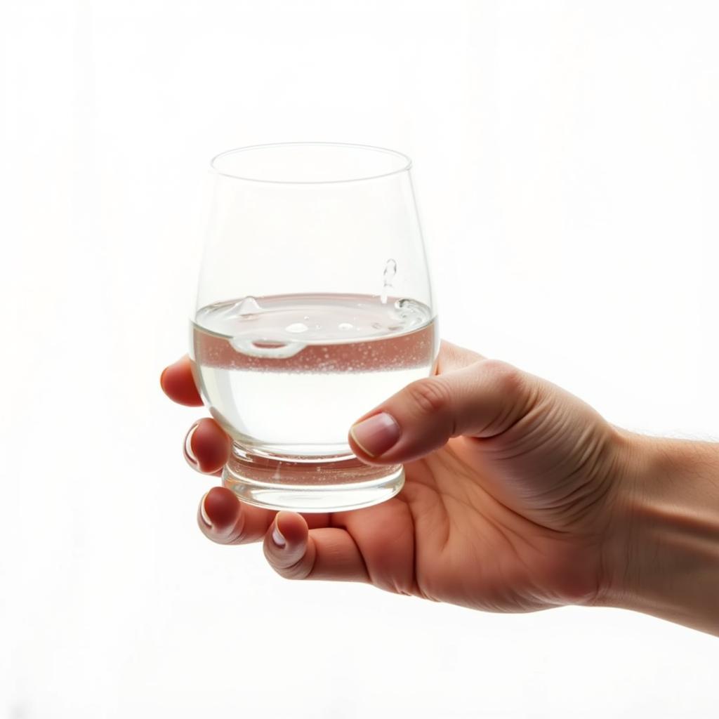 Tasting gin against a white background