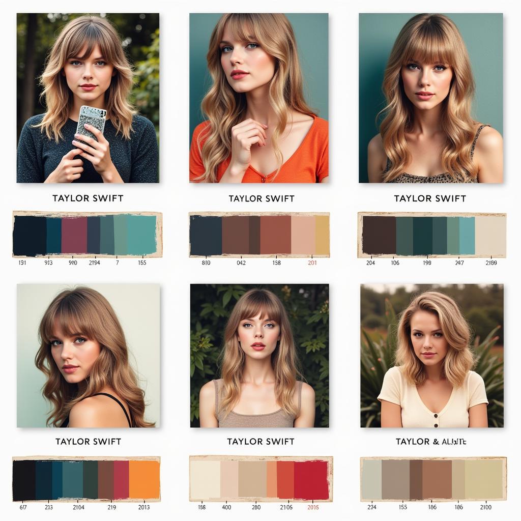 Taylor Swift Album Covers and Their Corresponding Color Palettes