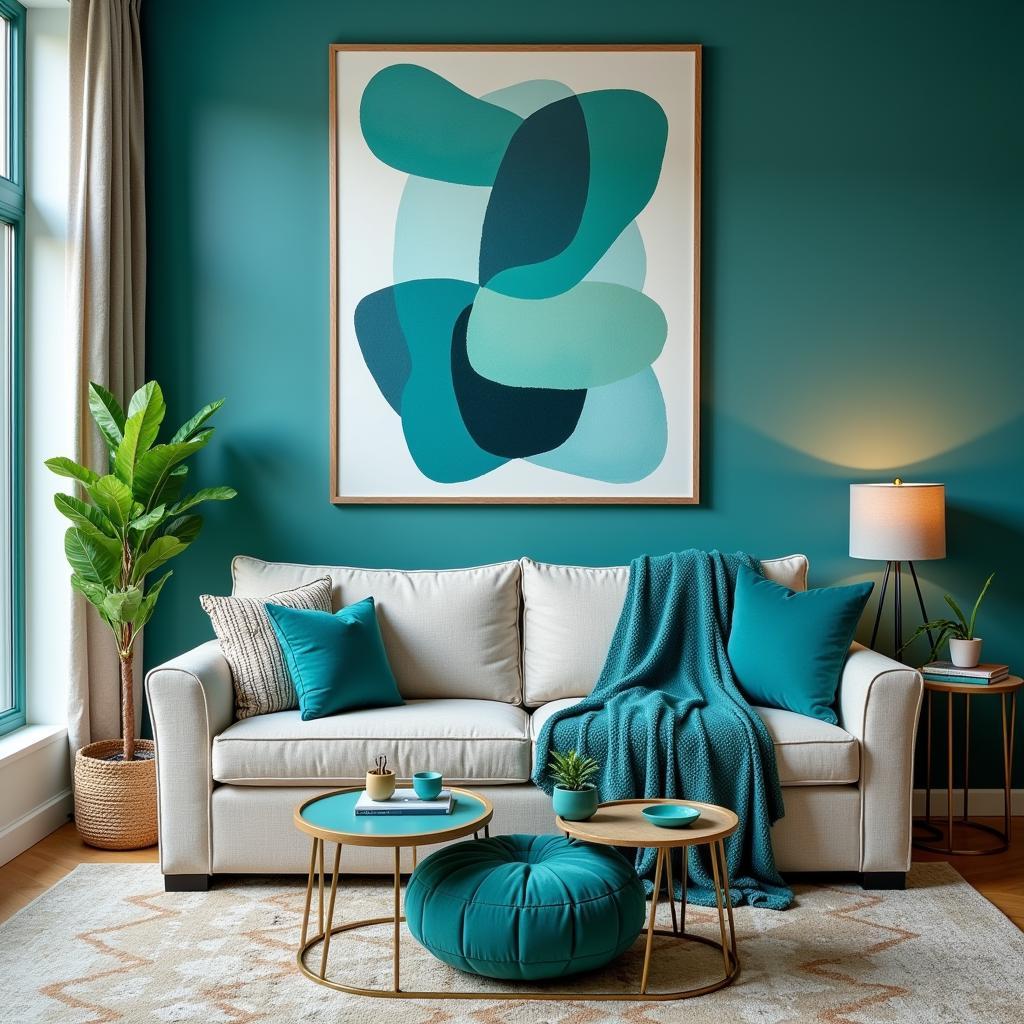 Teal and Turquoise in Interior Design