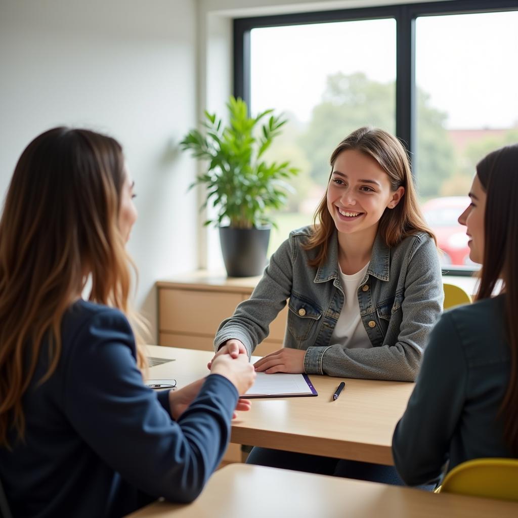 Teenager Interviewing for a Job