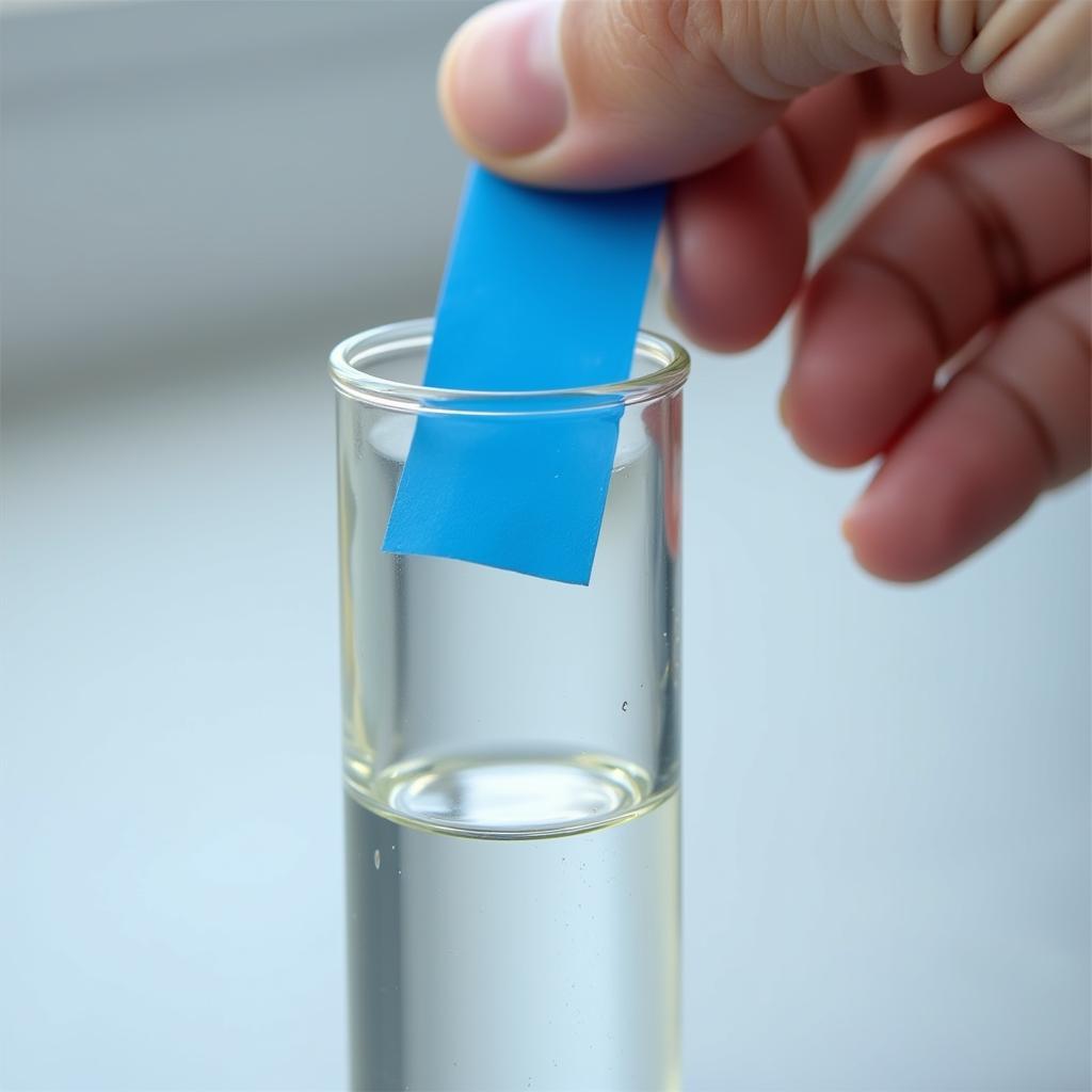 Testing the acidity of a solution using litmus paper