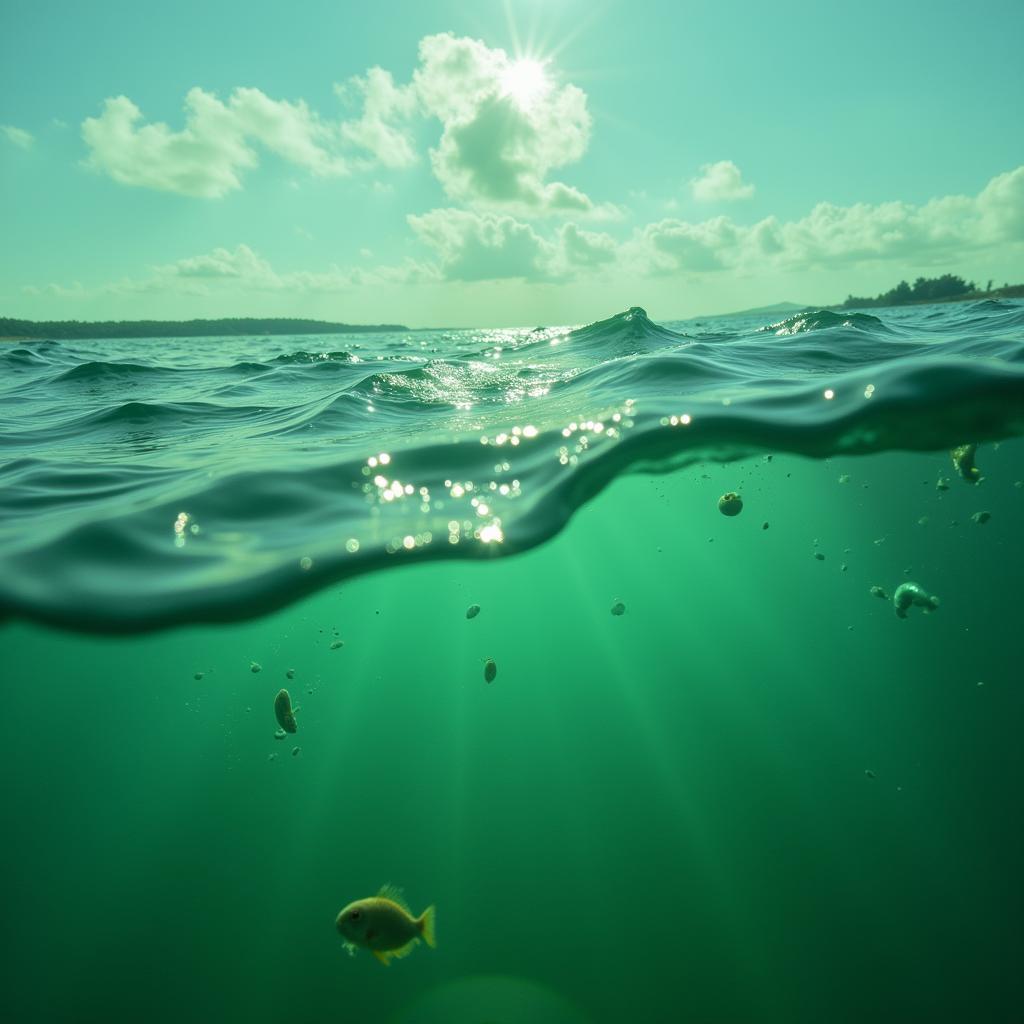 Tidal Green Tint Caused by Phytoplankton in Coastal Waters