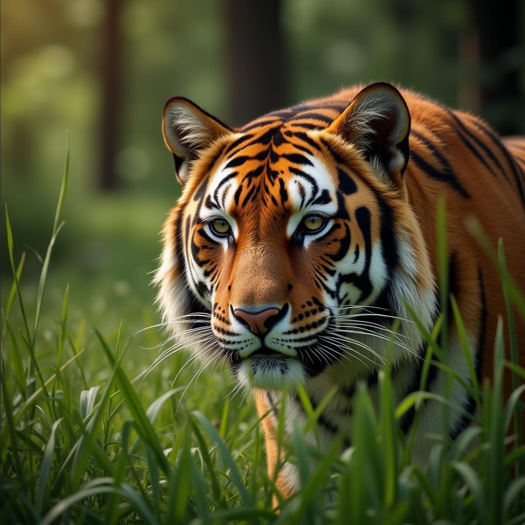 Tiger Camouflage in Habitat