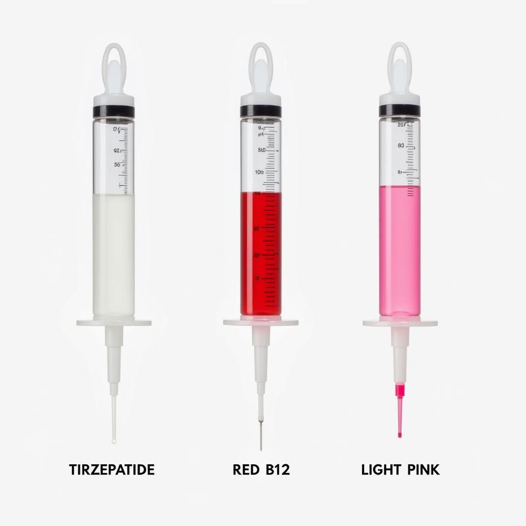 Tirzepatide and B12 Mixture Color Variations