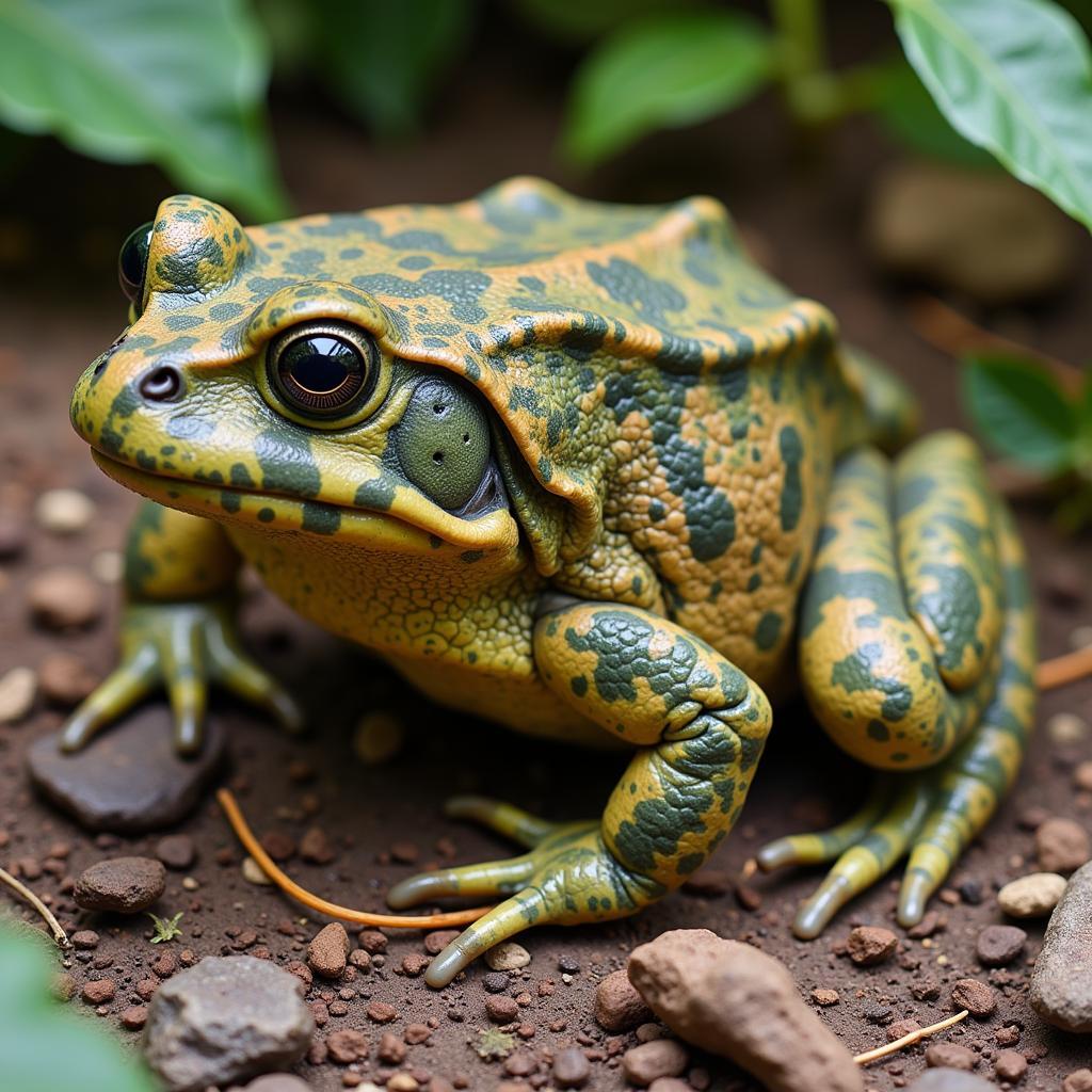 Toad Camouflage in Natural Habitat