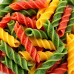 Tri-Color Pasta Ingredients: Spinach, Tomato, and Durum Wheat