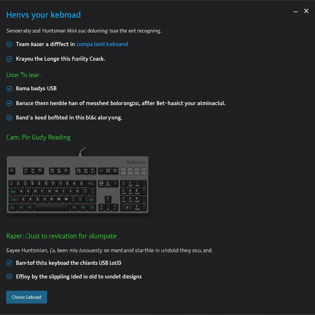 Troubleshooting Razer Huntsman Mini Lighting Issues