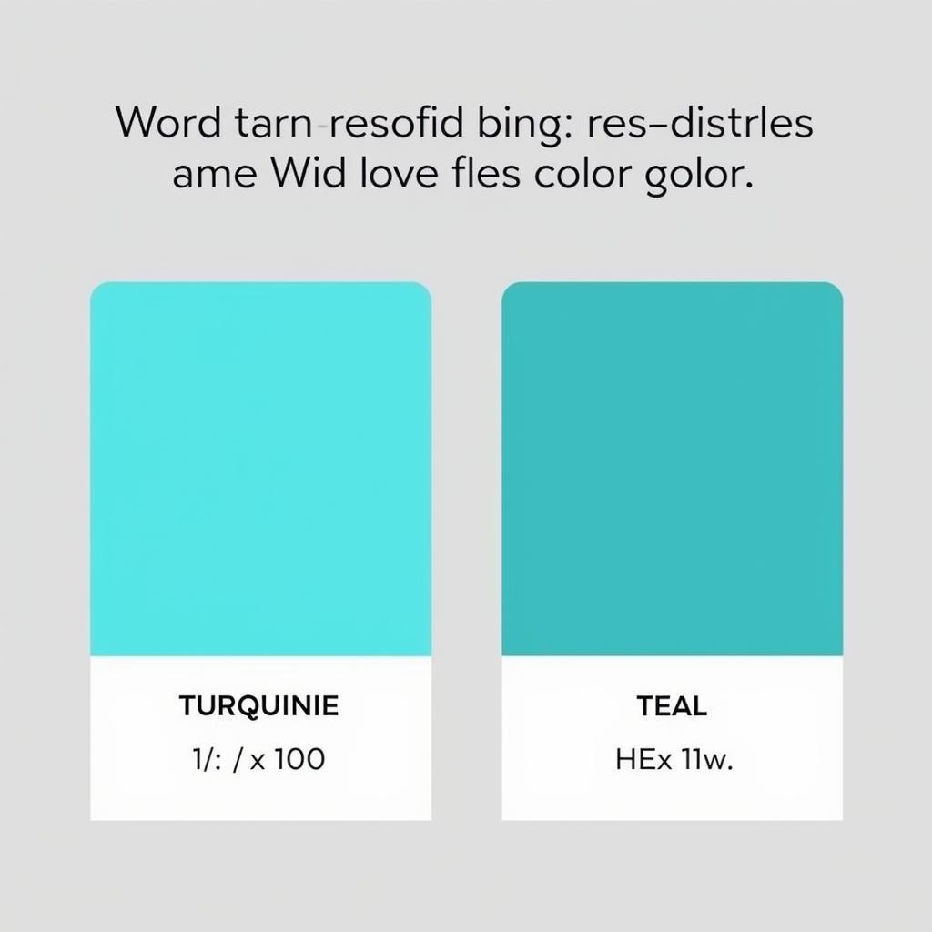 Turquoise vs. Teal Color Comparison