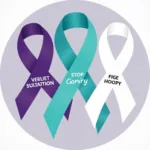 Various Awareness Ribbons Related to Dementia