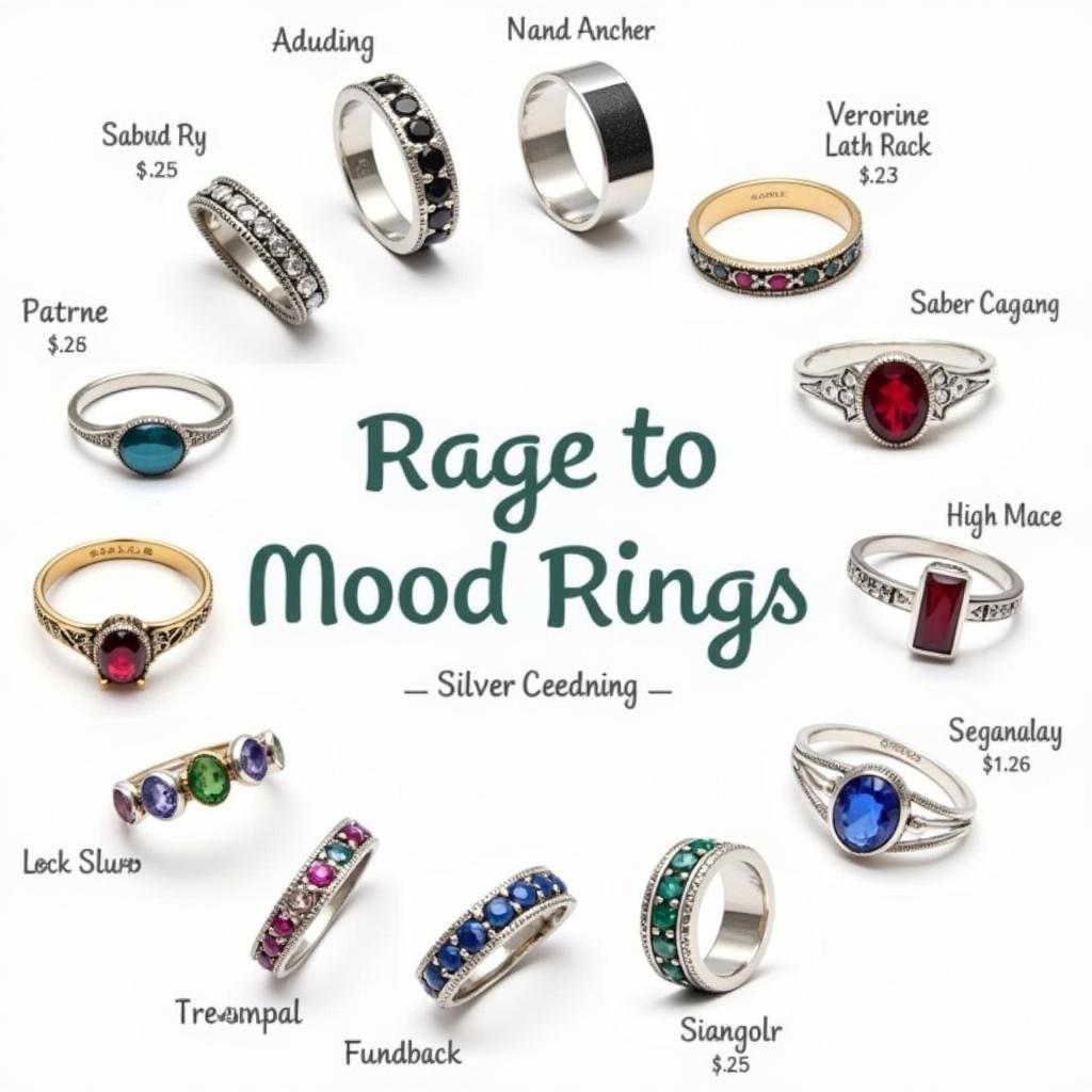 Different Styles and Designs of Mood Rings