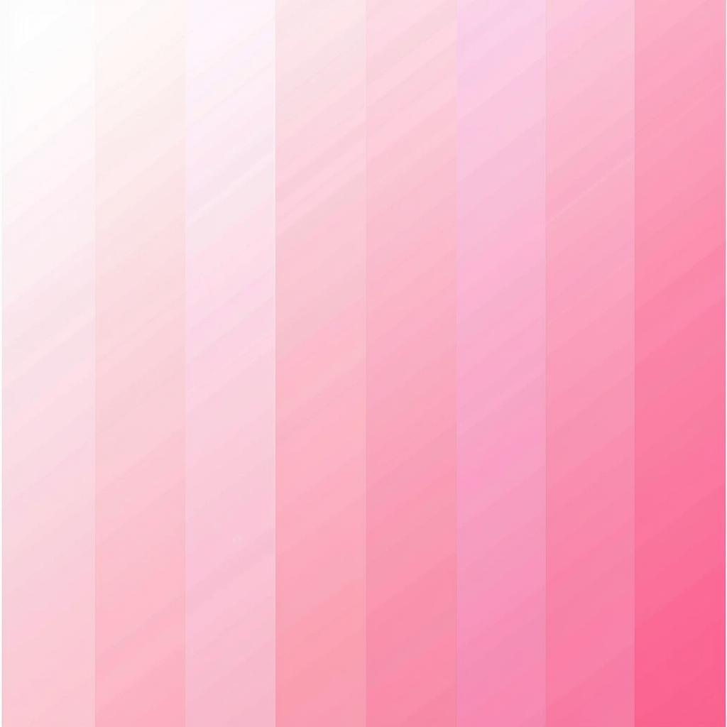 Various Shades of Pink Demonstrated on a Color Chart