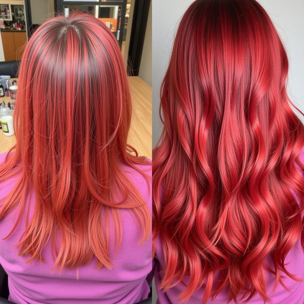 Vibrant Hair Color After Using Olaplex