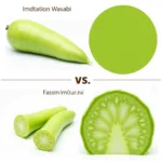 Wasabi Color Comparison: Real vs. Fake