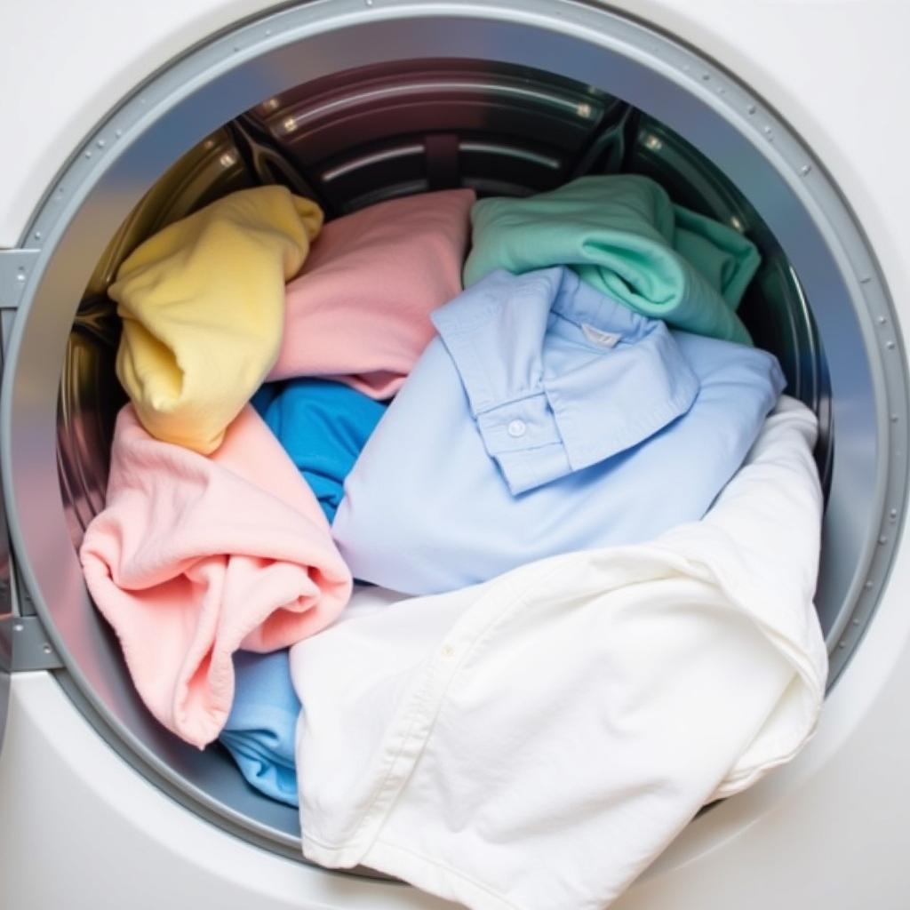 Washing a White Shirt with Light-Colored Clothes