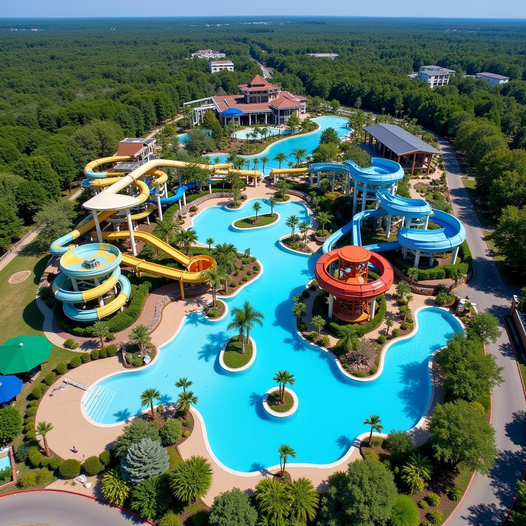 Aerial View of Water World Colorado's Expansive Layout